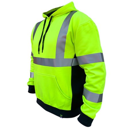 SAFETYSHIRTZ SS360 Basic Class 3 Hoodie, Safety Green, S 45120403S